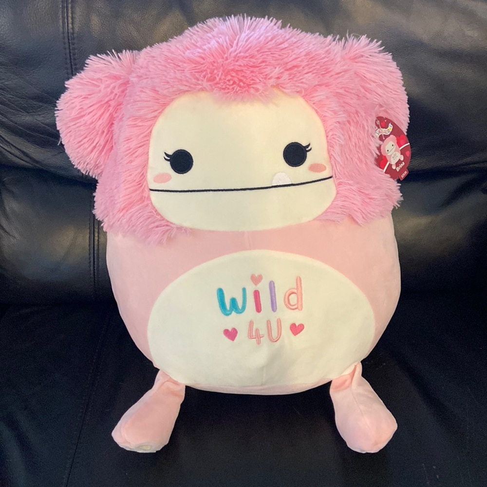Squishmallow Brina the Pink Bigfoot Valentine’s Day 16” Wild 4 U